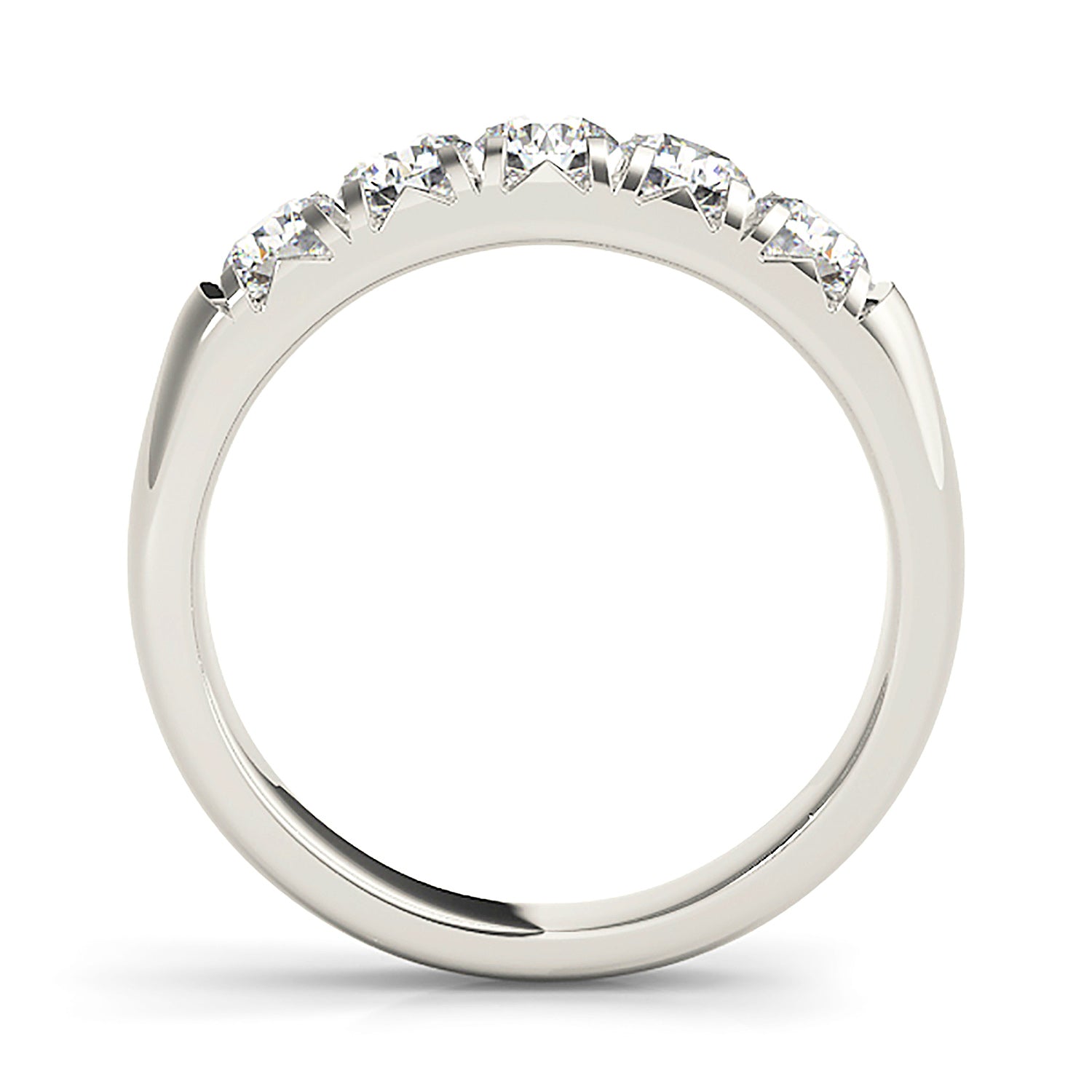 1.00 ctw. Round Diamond Wedding Band 5 Stone Anniversary Ring-VIRABYANI